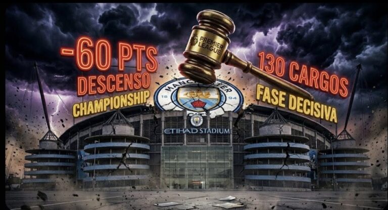 El Manchester City ante el abismo de los -60 Puntos y el Descenso