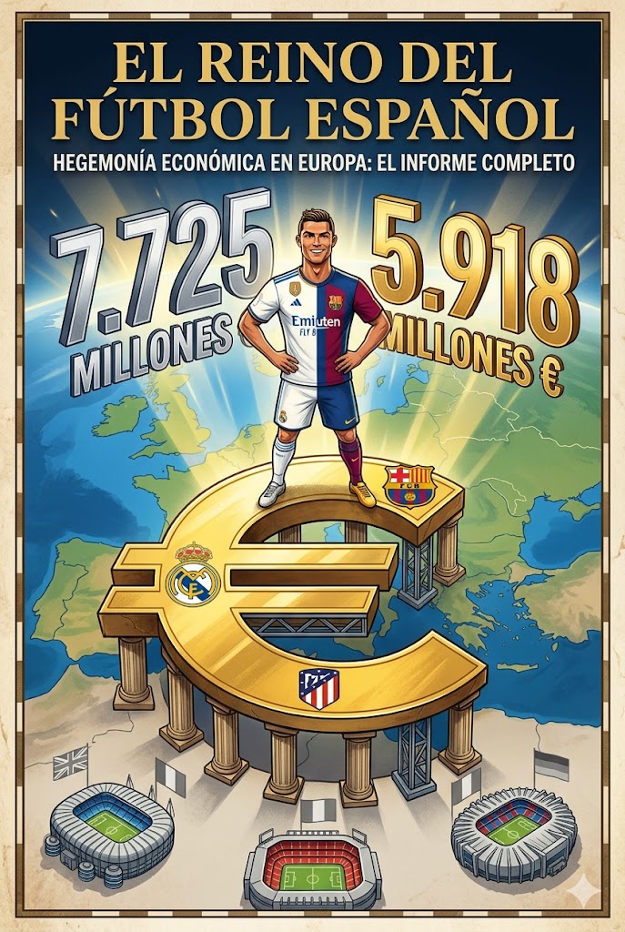 Real Madrid y Barcelona lideran el trono económico del fútbol europeo